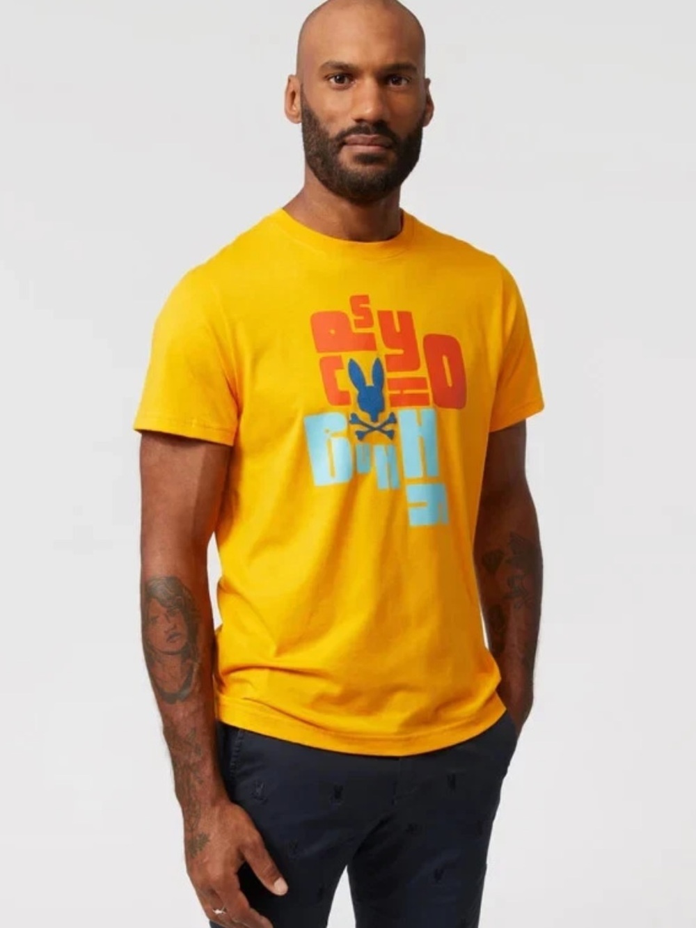 Psycho Bunny Lyons T-Shirt Saffron Orange 6XLT Retail $98